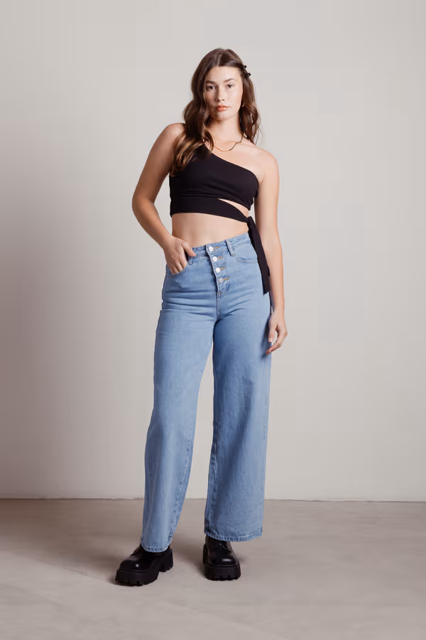 Ladies Night Crop Top - Black