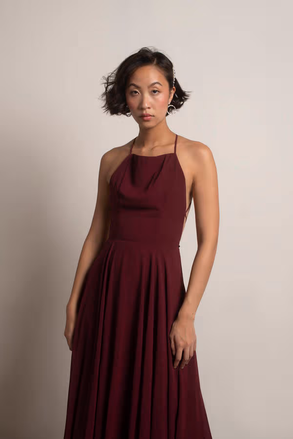 Last Touch Halter Cross Back Maxi Dress - Emerald