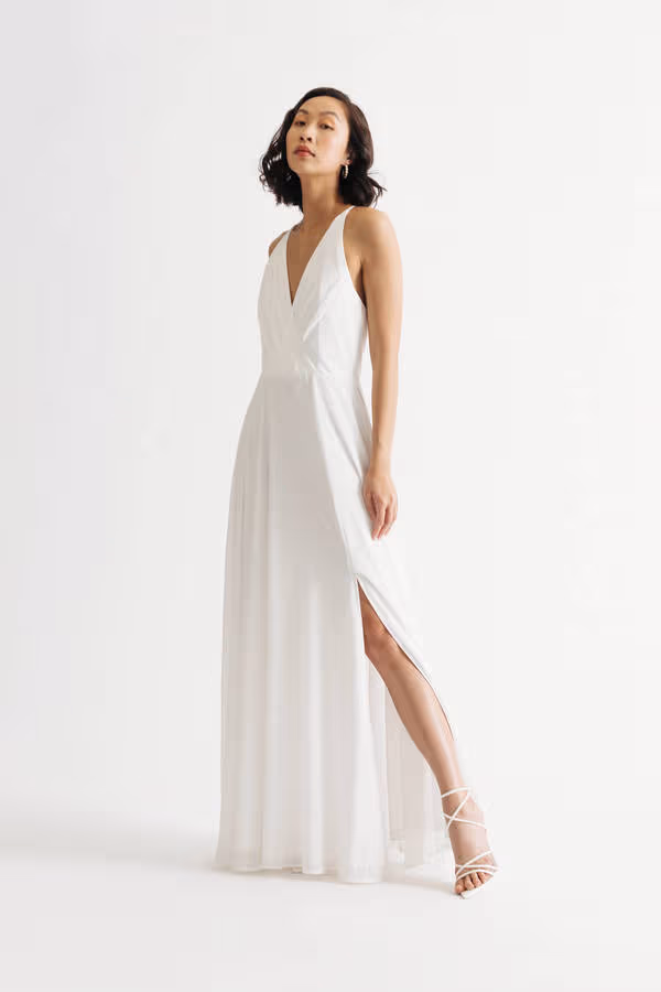 Bring Me Closer Halter High Slit Maxi Dress - Hunter Green