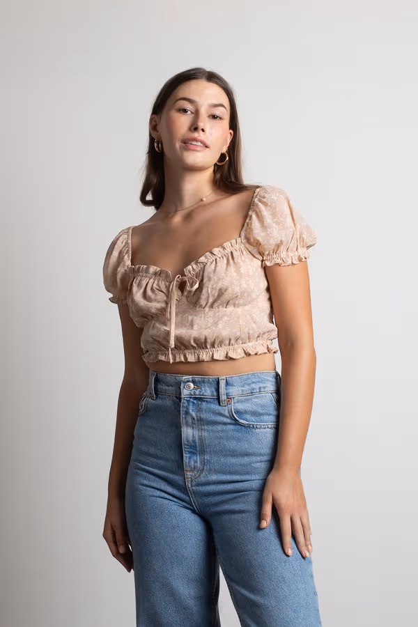 Regency Crop Top - Sand