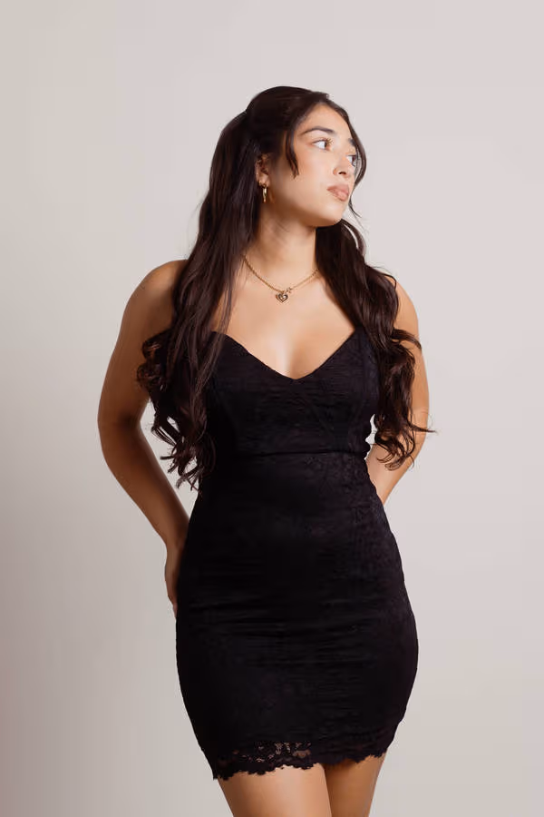 Secret Crush Lace Bustier Mini Dress - White