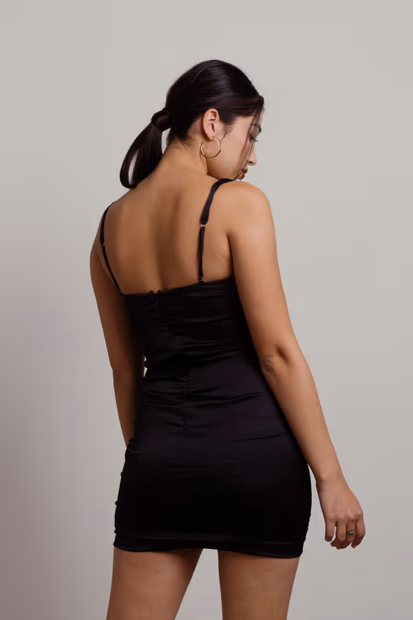 Magic Hour Bustier Bodycon Mini Dress - Black