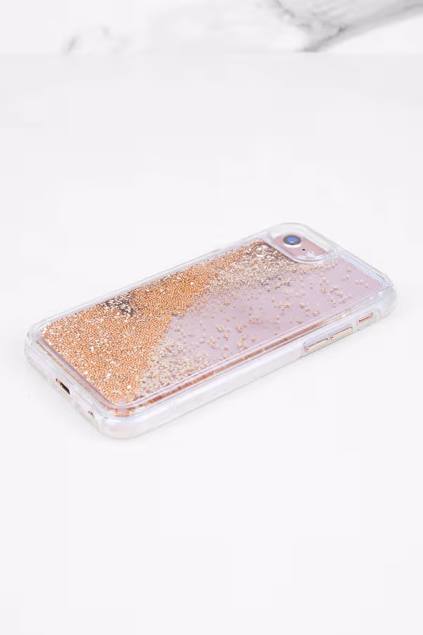 Casetify Glitter Iphone Case - Gold Chrome