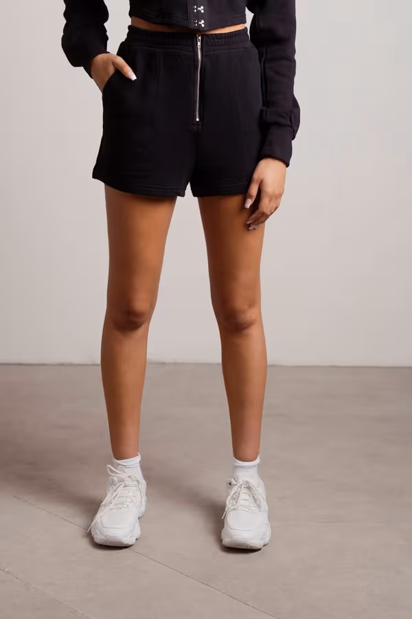 Through The Smoke Crop Top and Short Set - Black
