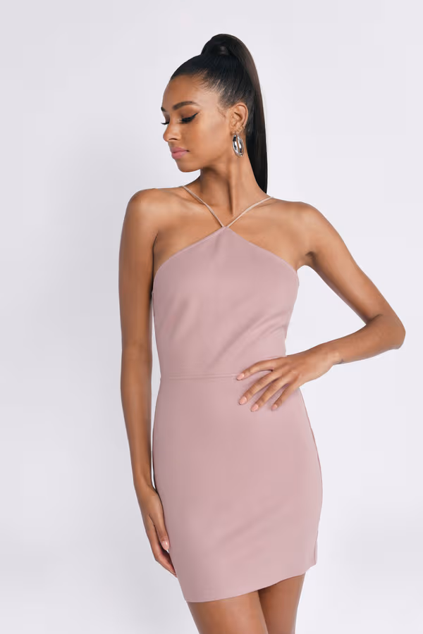 The Lowdown Open Back Bodycon Mini Dress - Marsala