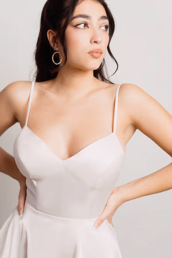 Loraine Open Back Skater Mini Dress - Black