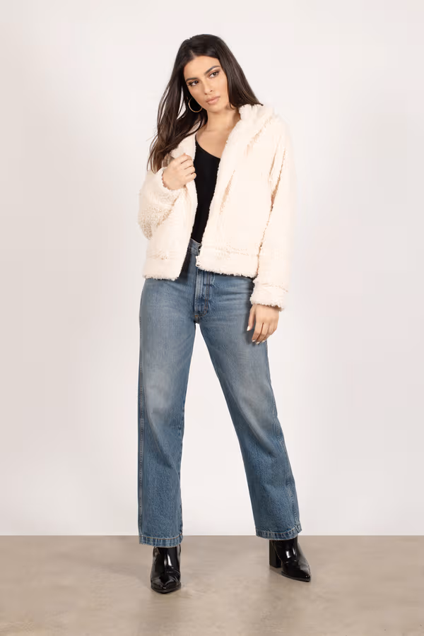 Take The Blame Sherpa Jacket - Ivory