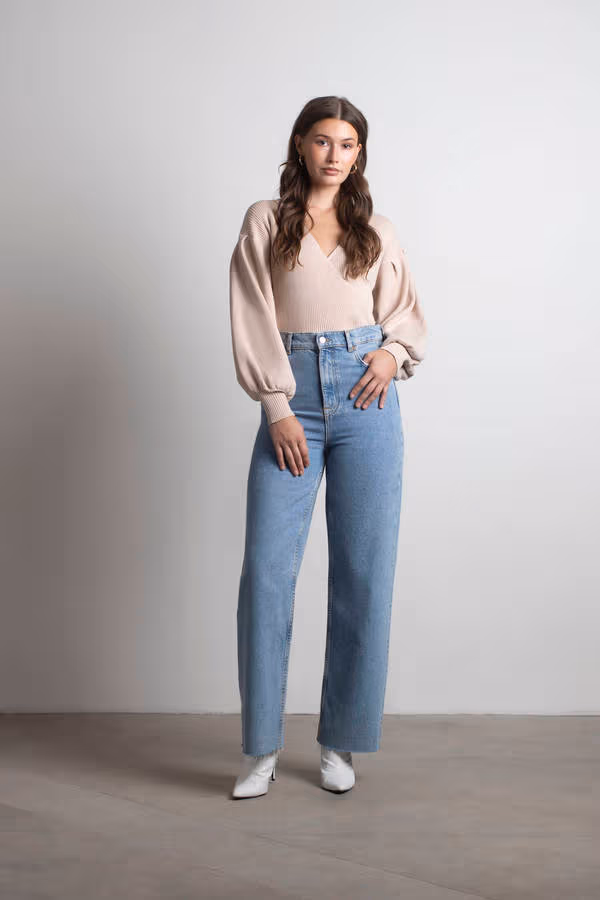 Shiloh Ribbed Sweater - Beige