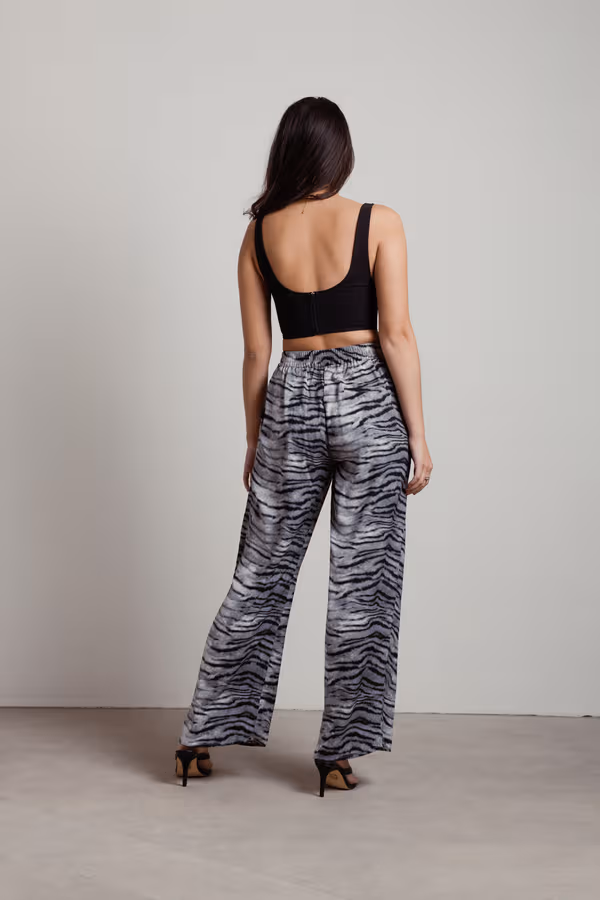 Kimora Straight Leg Pants - Grey