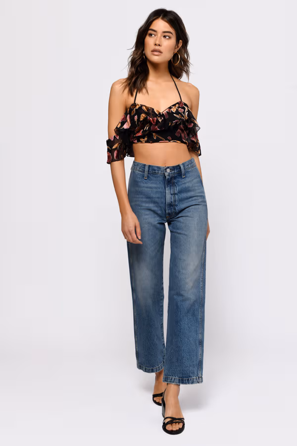 You're All That Matters Crop Top - Black