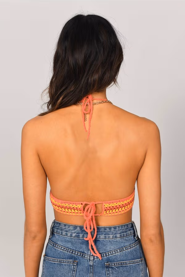 Kara Crop Top - Pink Multi