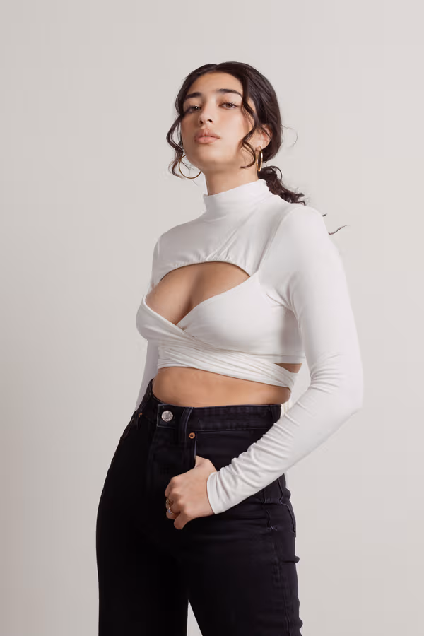 Born Again Crop Top - White