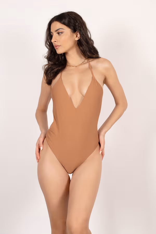 Let It Be Backless Monokini - Bronze