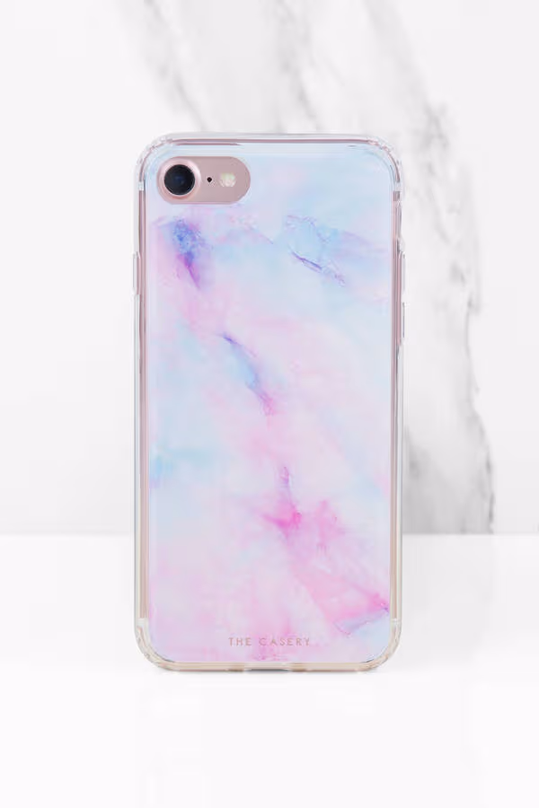 Iridescent Crystal Iphone Case - Blue and Pink