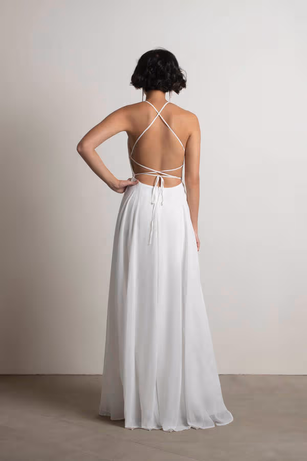 Last Touch Halter Cross Back Maxi Dress - Emerald