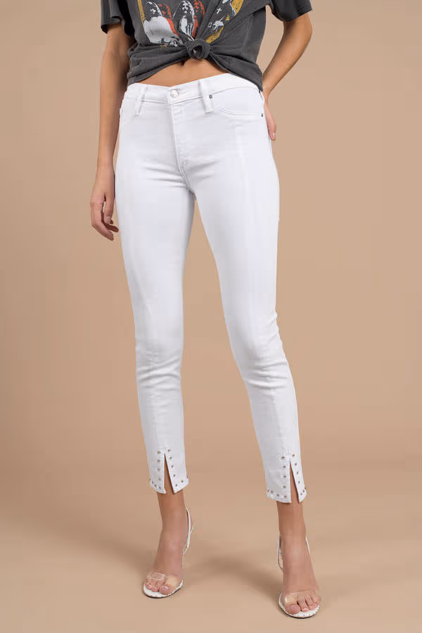Black Orchid Kendall Skinny Jeans - White