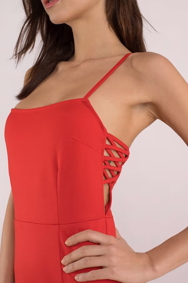 Midnight Star Cami Bodycon Mini Dress - Red