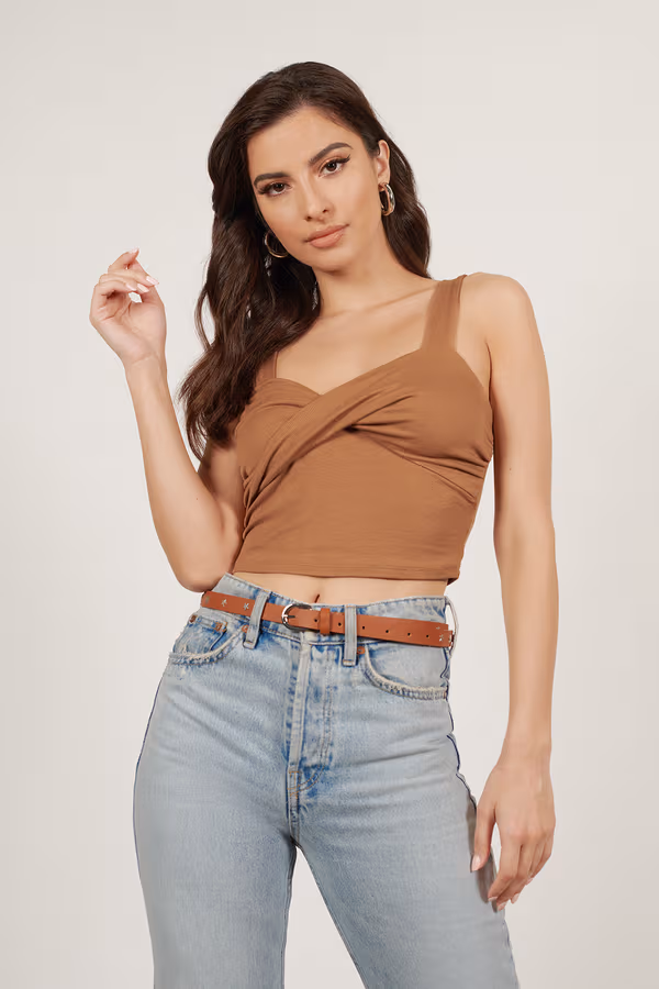 Twinkle Star Skinny Belt - Brown