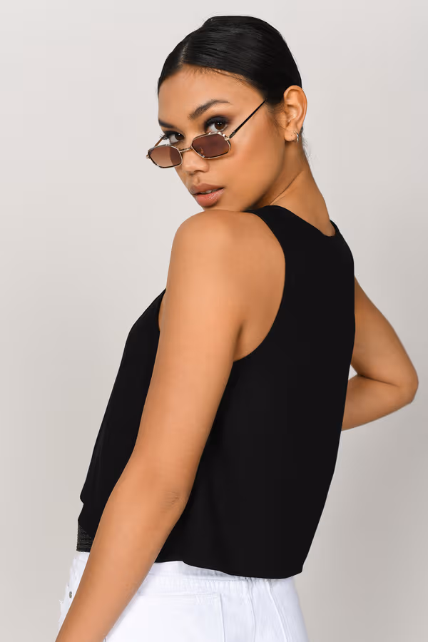 Willow Crop Top - Black