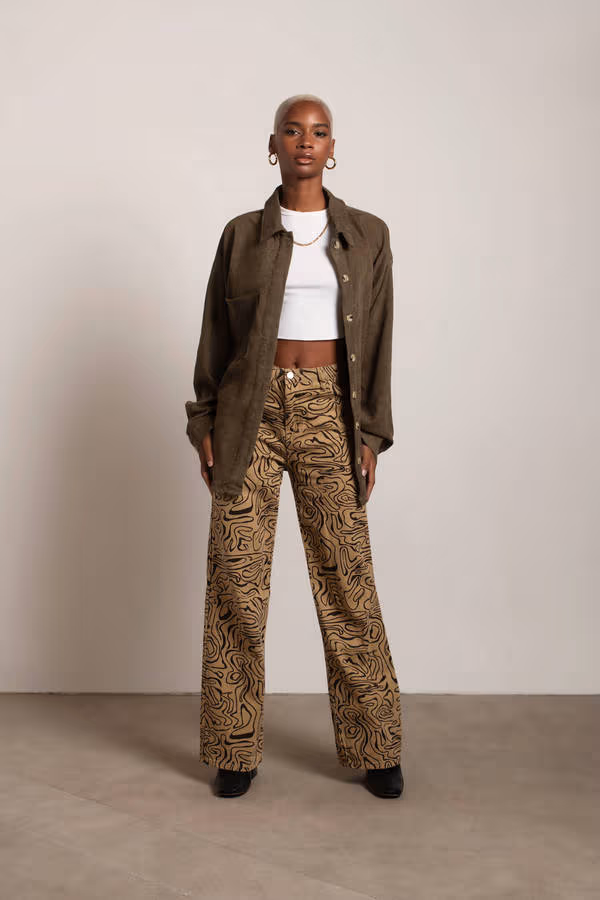 Just Listen Oversized Shacket - Olive