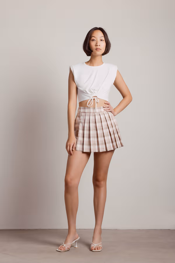 Forbidden Fruit Pleated Skort - Pink Multi