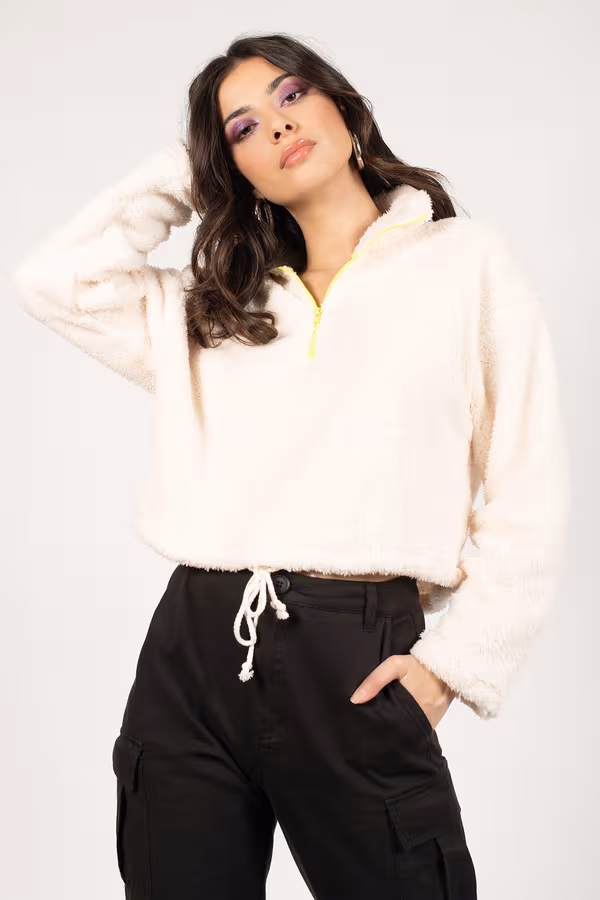 Kalla Fuzzy Sweater - Cream
