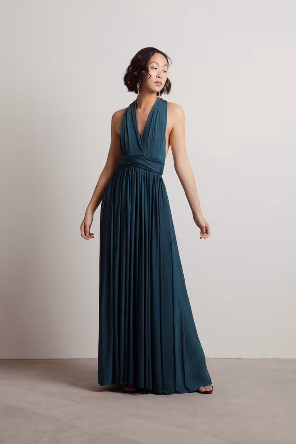 Make Magic Twist Tie Multiway Maxi Dress - Blue