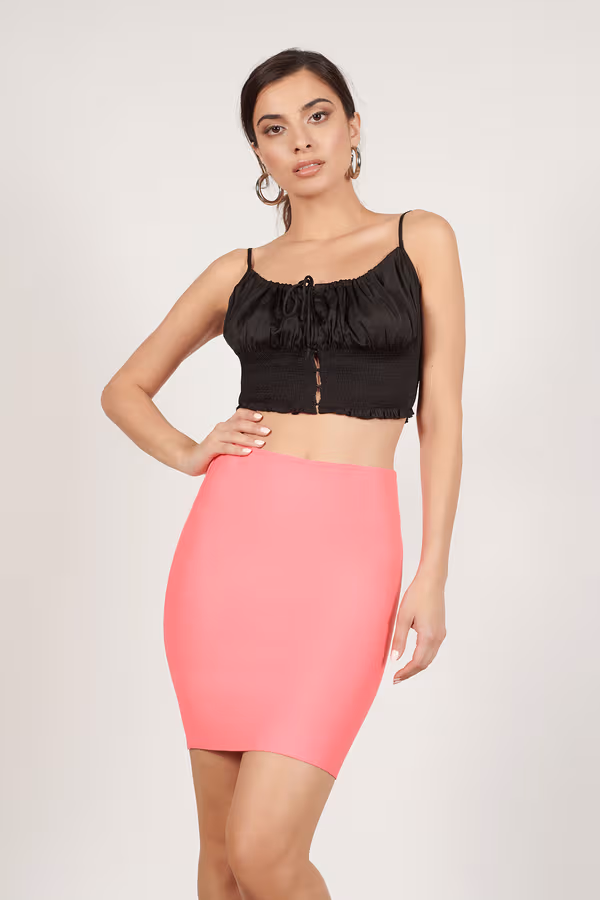 Back With A Vengeance Bandage Mini Skirt - Pink