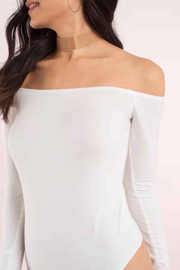 Cosette Off The Shoulder Bodysuit - Ivory