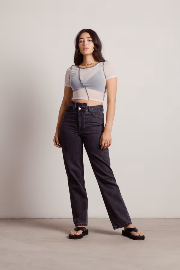 Take Me Back Crop Top - Ivory