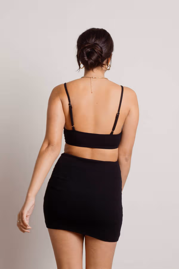Jayde Cutout Bodycon Mini Dress - Black