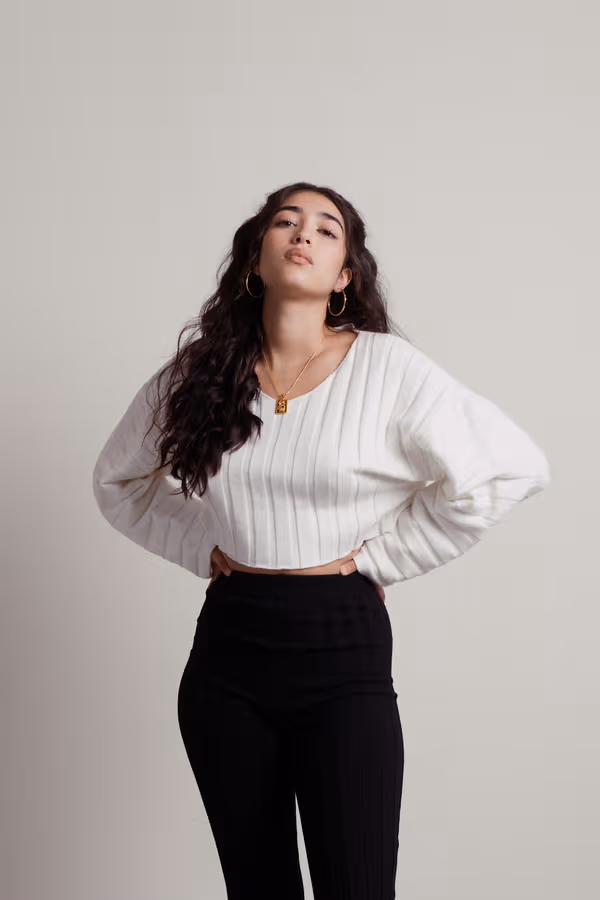 Fireside Ribbed Sweater - White