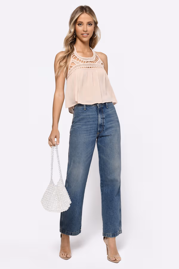 Nichelle Crochet Blouse - Mauve