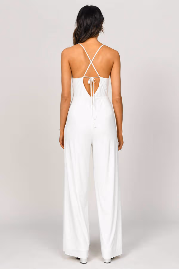 Late Night Cross Back Jumpsuit - Black