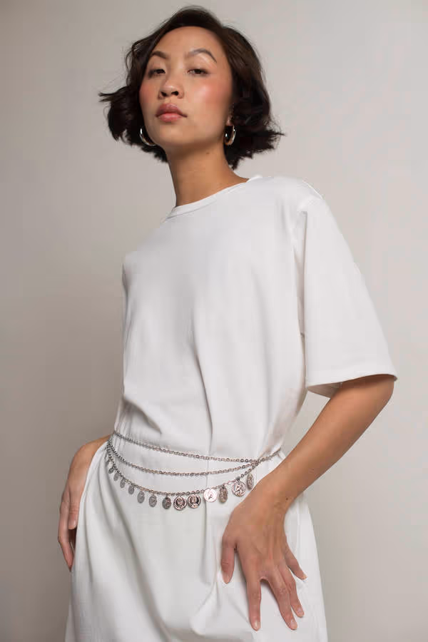 That Makes Cents Coin Chain Belt - Silver