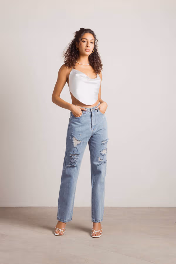 These Days Crop Top - Blue