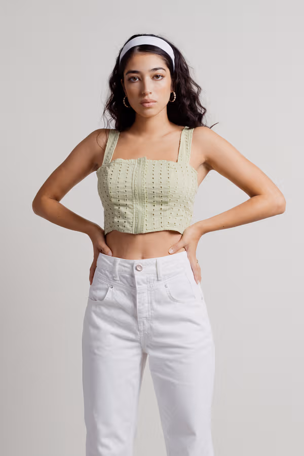 Lemon Lime Crop Top - Light Green