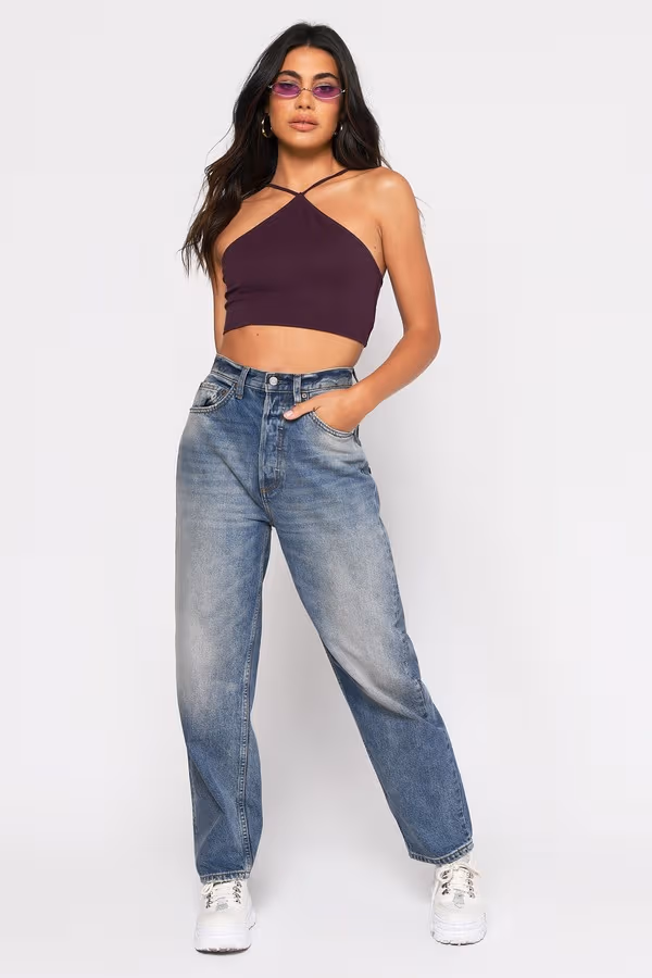 Careless Crop Top - Wine