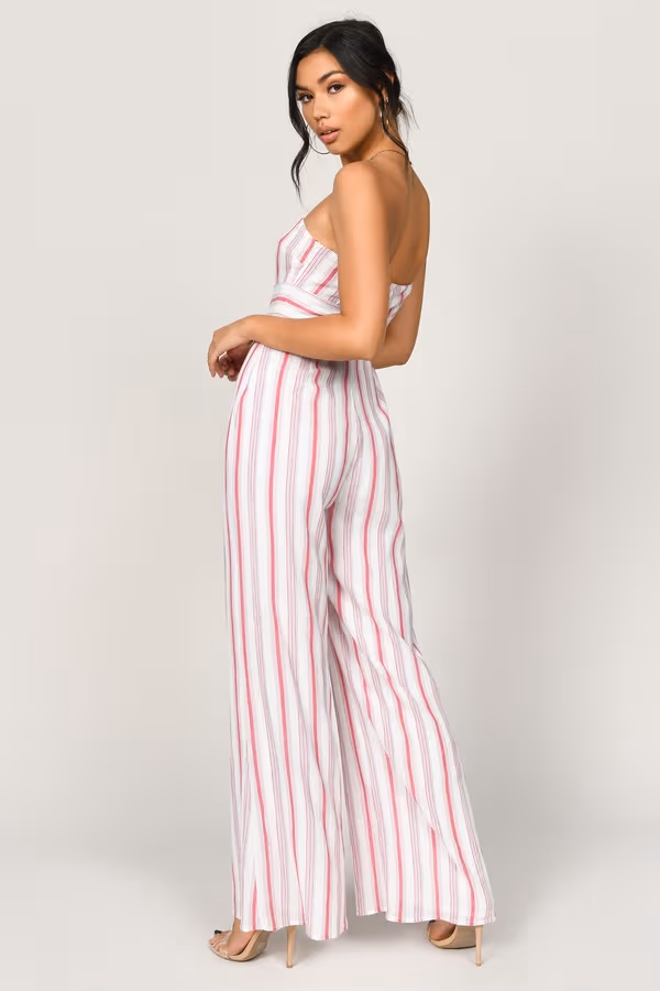 Carrie Cutout Jumpsuit - Red Multi