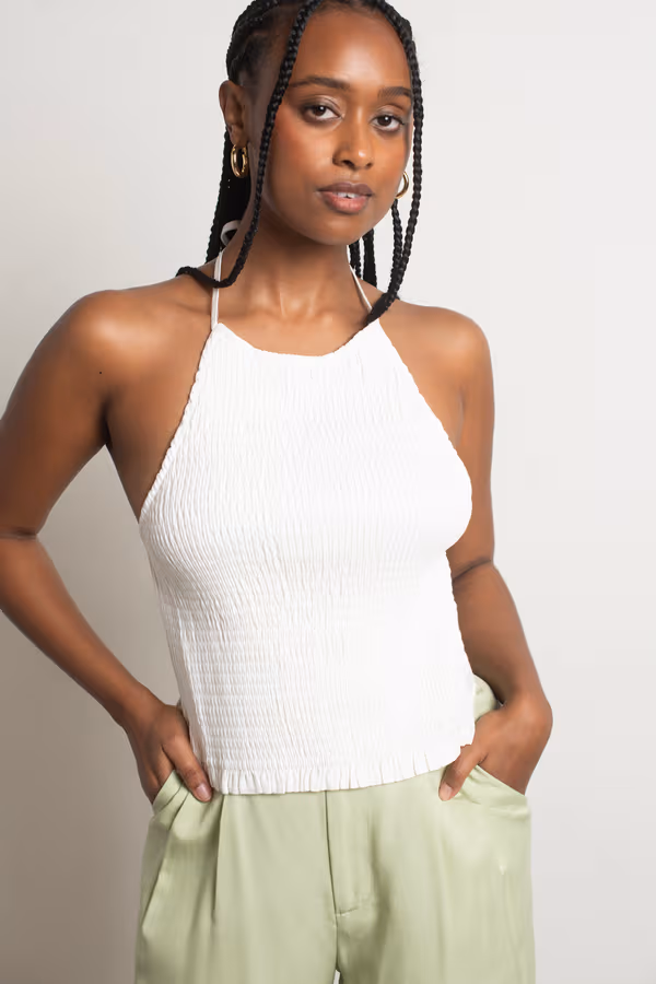 Curtis Crop Top - Chocolate Brown