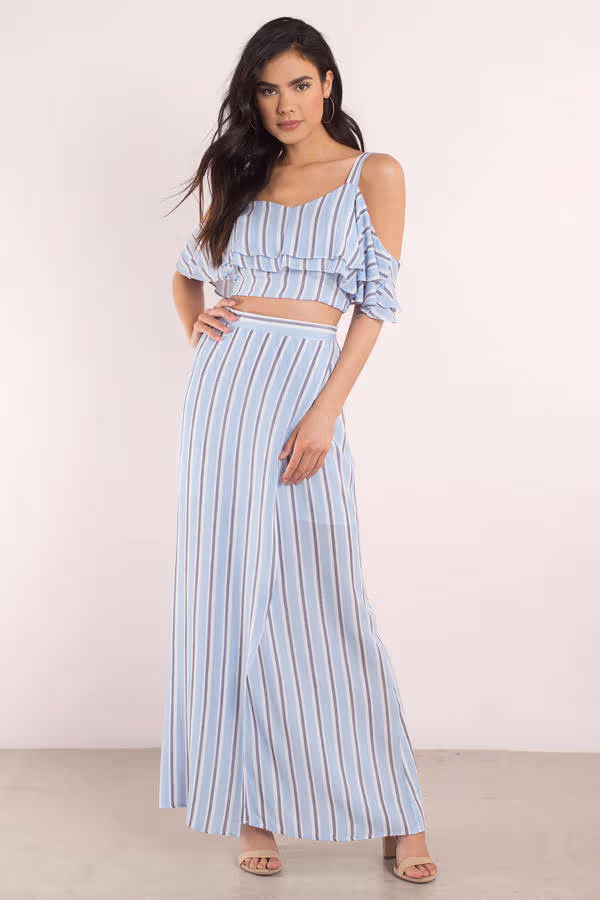 Lost + Wander Quigley Crop Top - Blue Multi