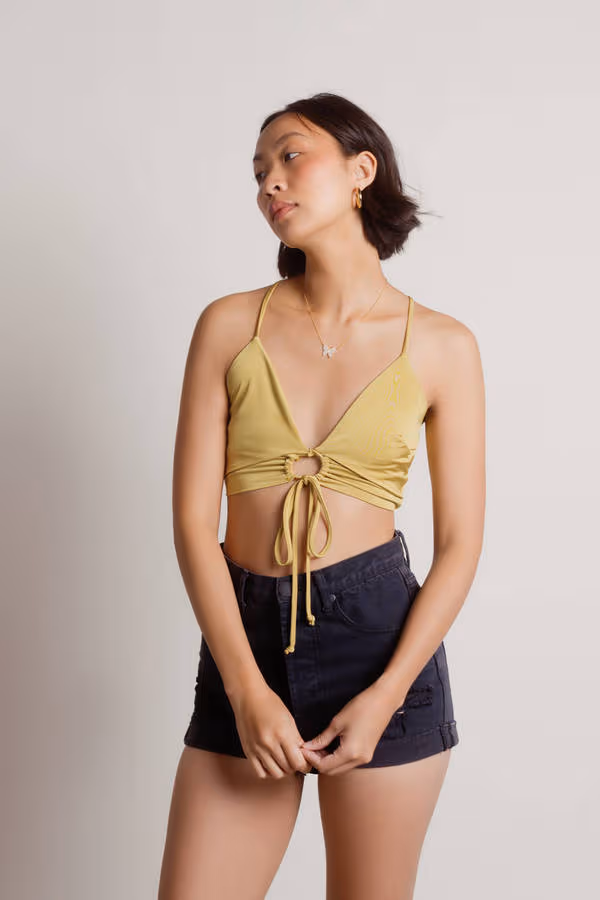 Drive To Malibu Crop Top - Red