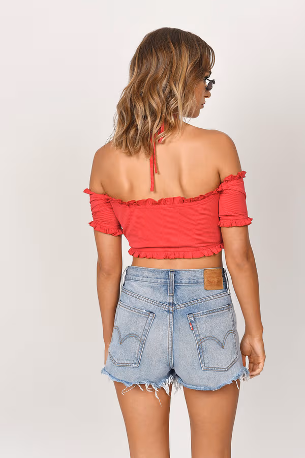 Bingo Crop Top - Red