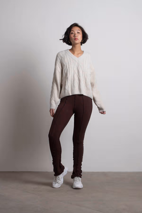 Cuddle Season Cable Knit Sweater - Green