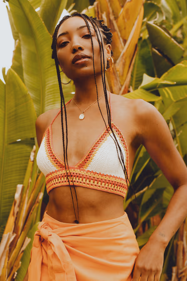 Kara Crop Top - Pink Multi