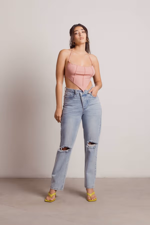 Evolved Crop Top - Oatmeal