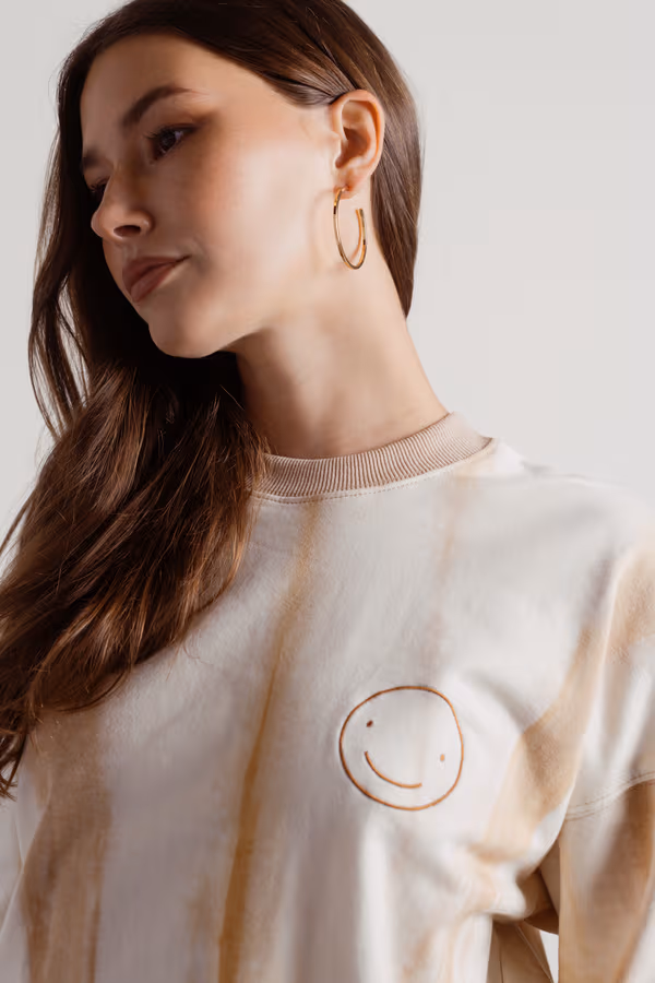 Melted Ice Cream Tie Dye Sweatshirt - Pink