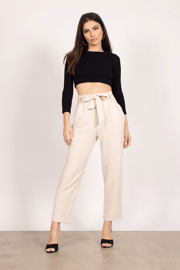 Now You Know Crop Top - Black