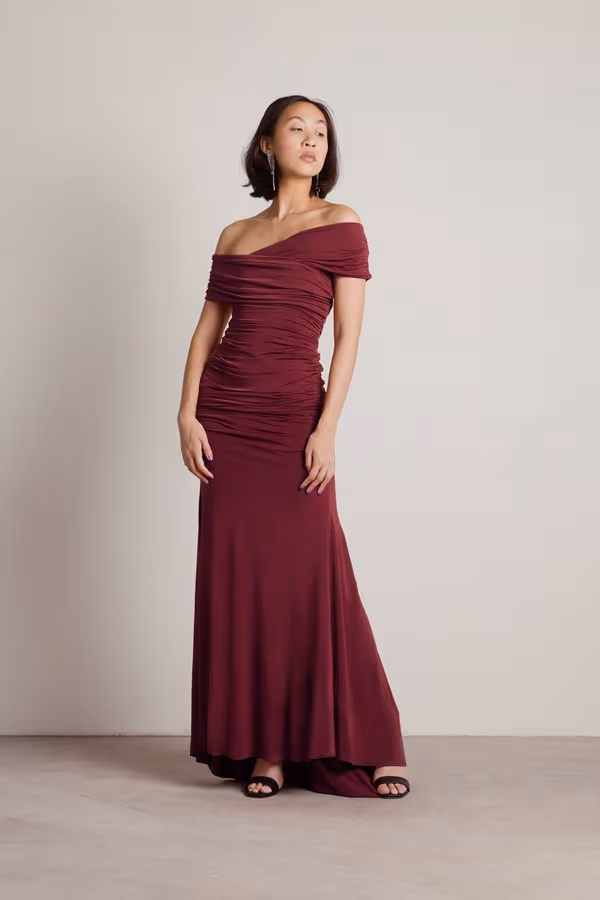 Fall For Me Off The Shoulder Mermaid Maxi Dress - Emerald