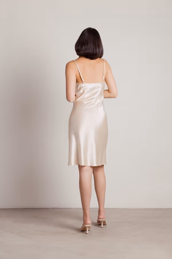 Momentum Satin Cami Midi Dress - Cocoa